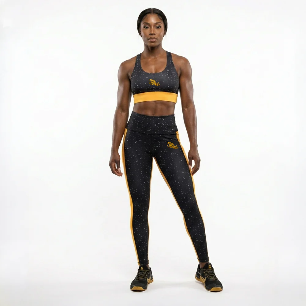 TICAL Athletics Women's Leggings Black and Yellow - Image 5